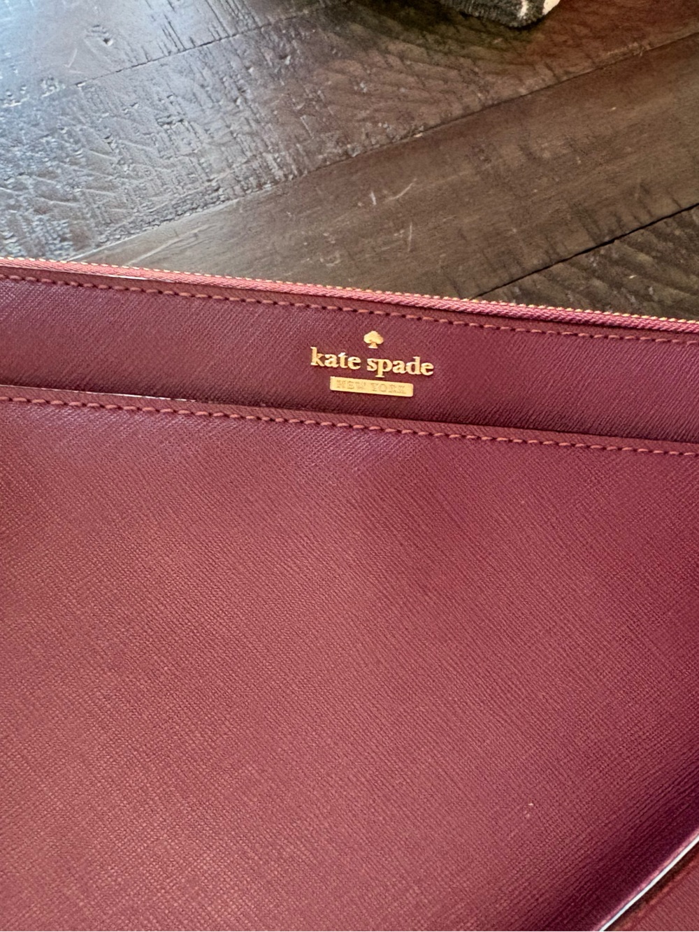 Kate Spade Plum Saffiano Crossbody with Gold Hardware - Picture 7 of 7